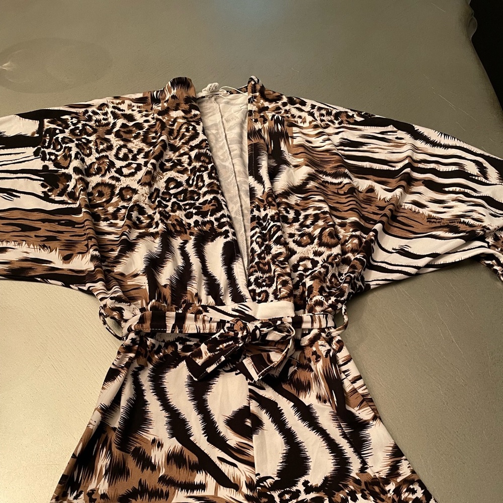 Animal print romper